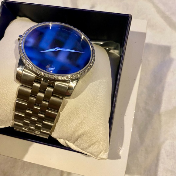 NEEDS BATTERY! Men’s Movado 1 Ct. Diamond Bezel Museum 40mm Watch - Picture 9 of 15